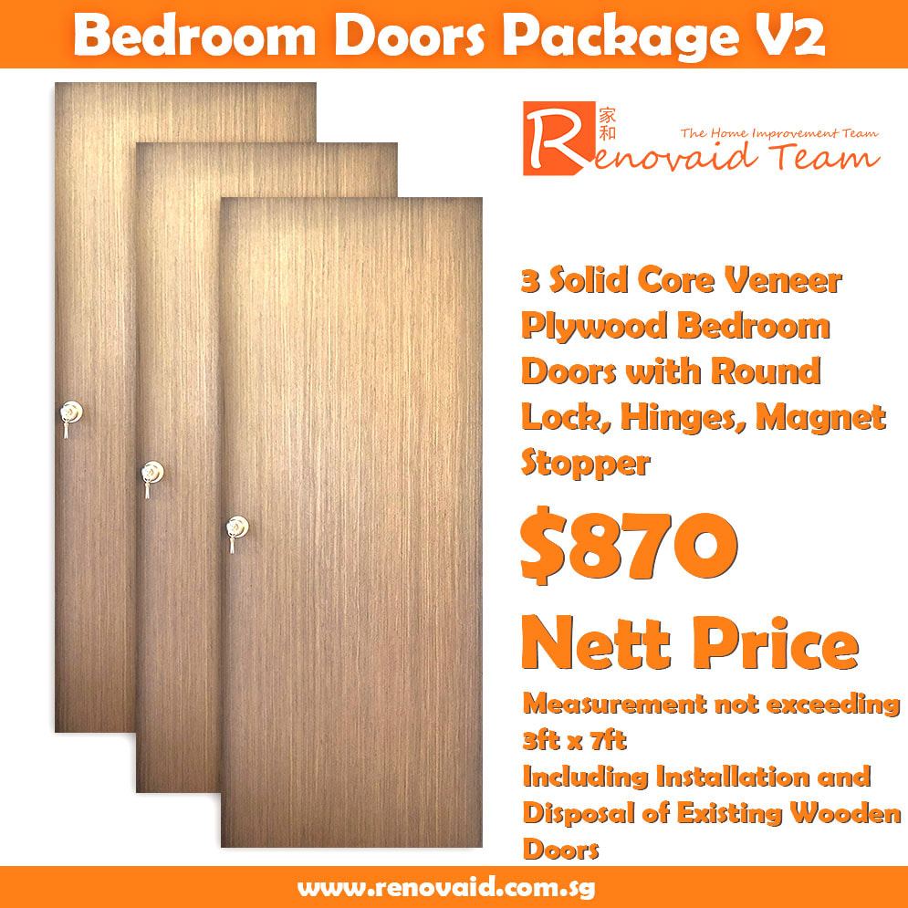 3 Veneer Plywood Bedroom Doors