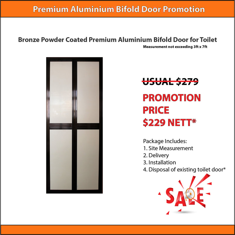 hdb toilet door promotion - bpc aluminium bifold