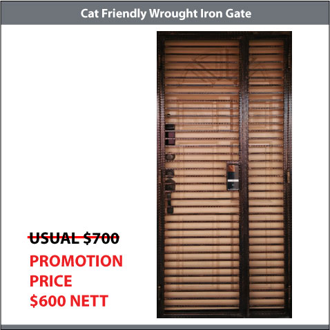 Cat Friendly Wrought Iron Gate