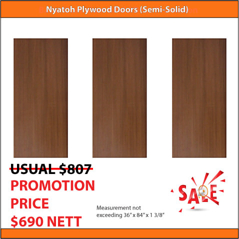 Nyatoh Plywood Doors Promotion