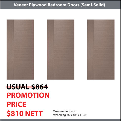 Veneer Plywood Doors For HDB Flats