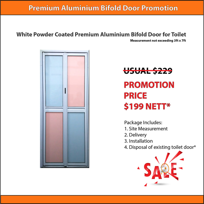 White Powder Coated Premium Aluminium Bifold Door