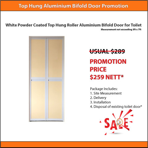 Stainless Steel Roller Aluminium Bifold Toilet Door Promotion